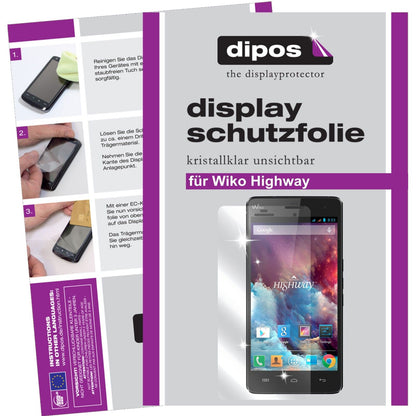 2x Schutzfolie klar für Highway Wiko Display-Schutzfolie