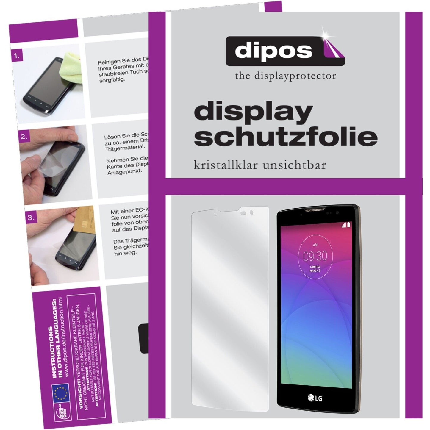 2x Schutzfolie klar für Spirit LG Display-Schutzfolie
