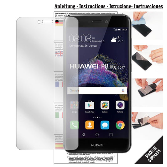6x Schutzfolie klar für Huawei P8 Lite 2017 Display-Schutzfolie