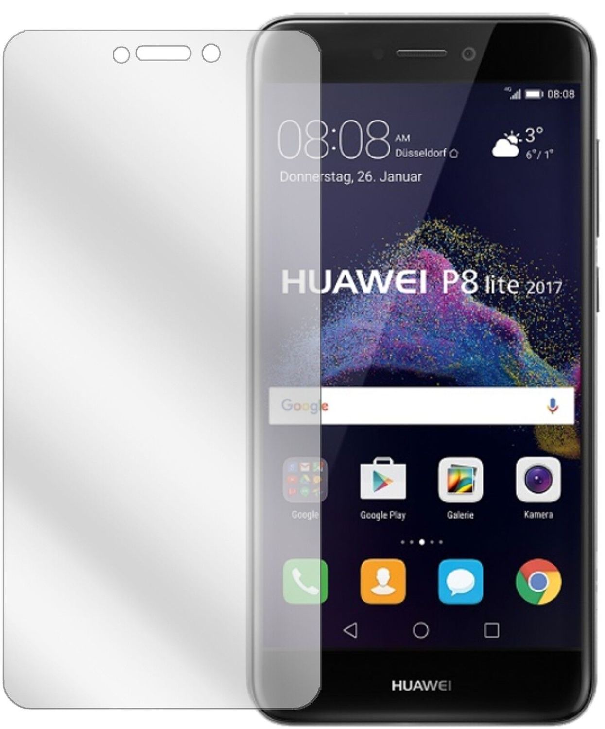 6x Schutzfolie klar für Huawei P8 Lite 2017 Display-Schutzfolie