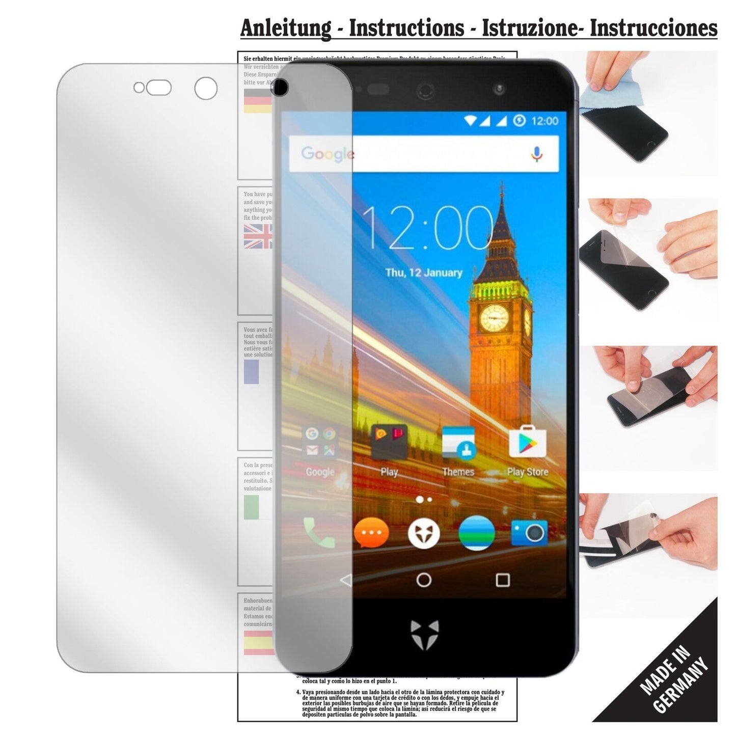 6x Schutzfolie klar für Wileyfox Swift 2X Display-Schutzfolie