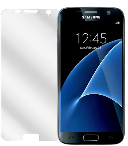 Galaxy S7Samsung mit aufgebrachter dipos Displayschutzfolie, glasklare Darstellung ohne Einschränkungen
