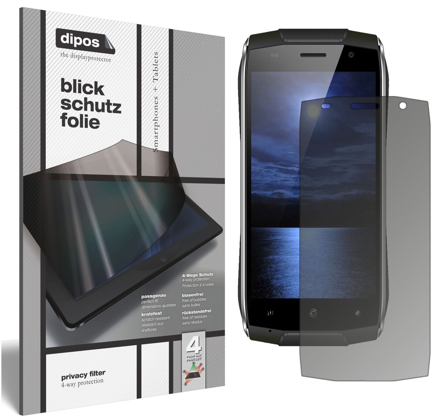 Blickschutzfolie für Homtom Zoji Z6 matt Schutzfolie Privacy