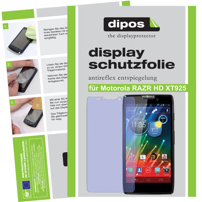 2x Schutzfolie matt für RAZR HD Motorola Display-Schutzfolie