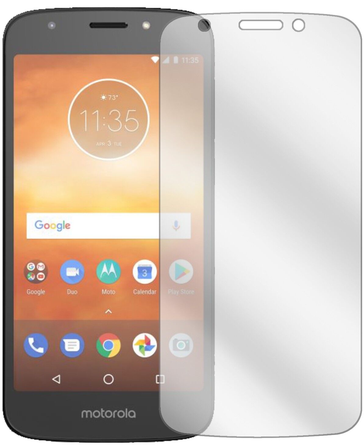 5x Schutzfolie klar für Motorola Moto E5 Play Go Display-Schutzfolie