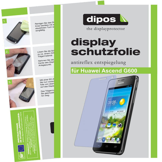2x Schutzfolie matt für Ascend G600 Huawei Display-Schutzfolie