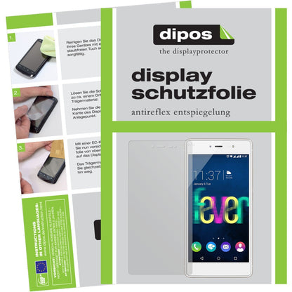 Matte Displayschutzfolie von dipos passend für Fever 4G Wiko, präziser Zuschnitt und blasenfrei montiert