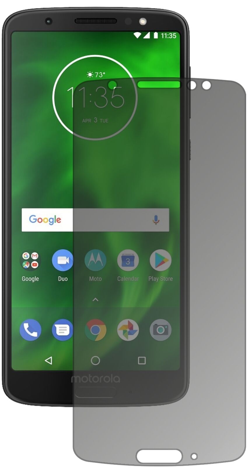 Blickschutzfolie von dipos passend für Lenovo Moto G6 Plus, präziser Zuschnitt und blasenfrei montiert