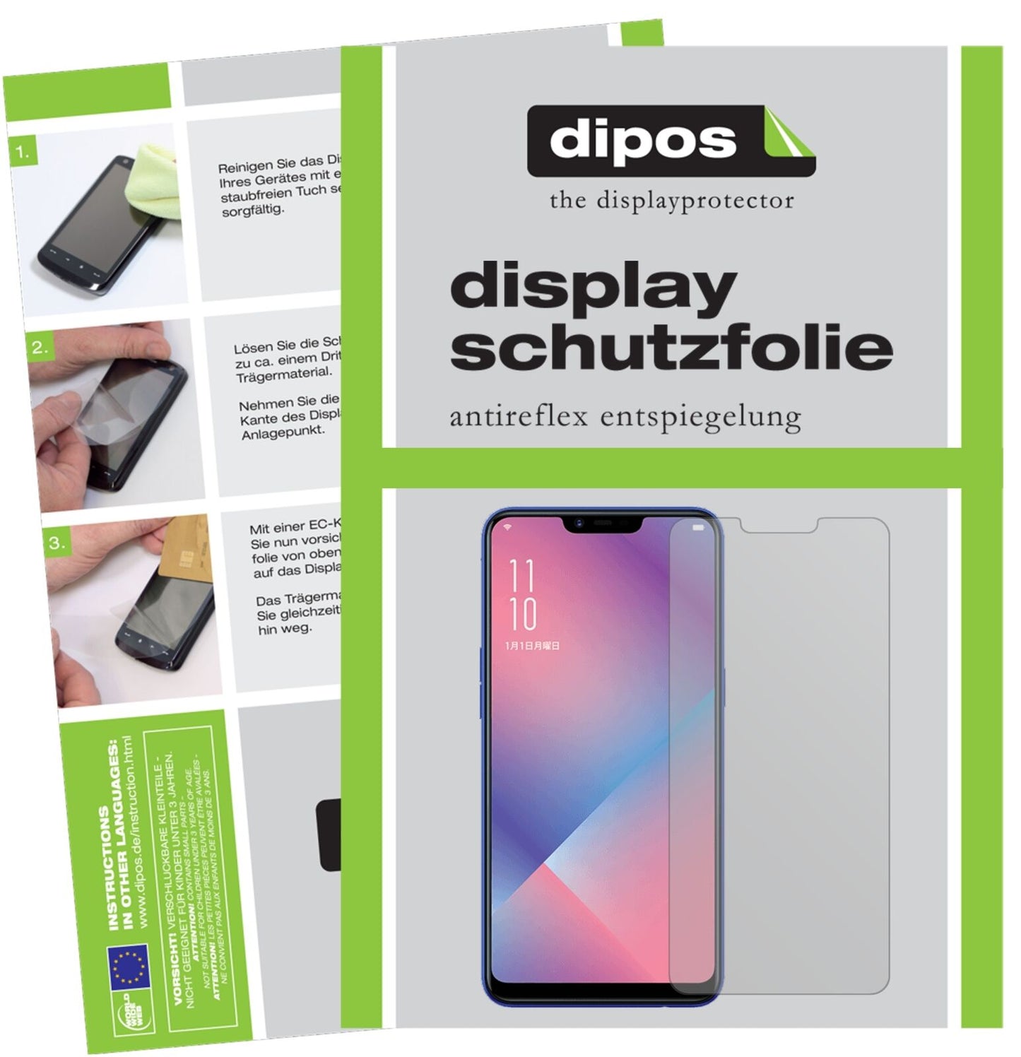 1x Schutzfolie matt für Oppo R15 Neo Display-Schutzfolie