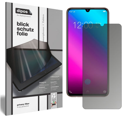 VivoY97 mit aufgebrachtem dipos Displayschutz, der seitliche Einblicke blockiert