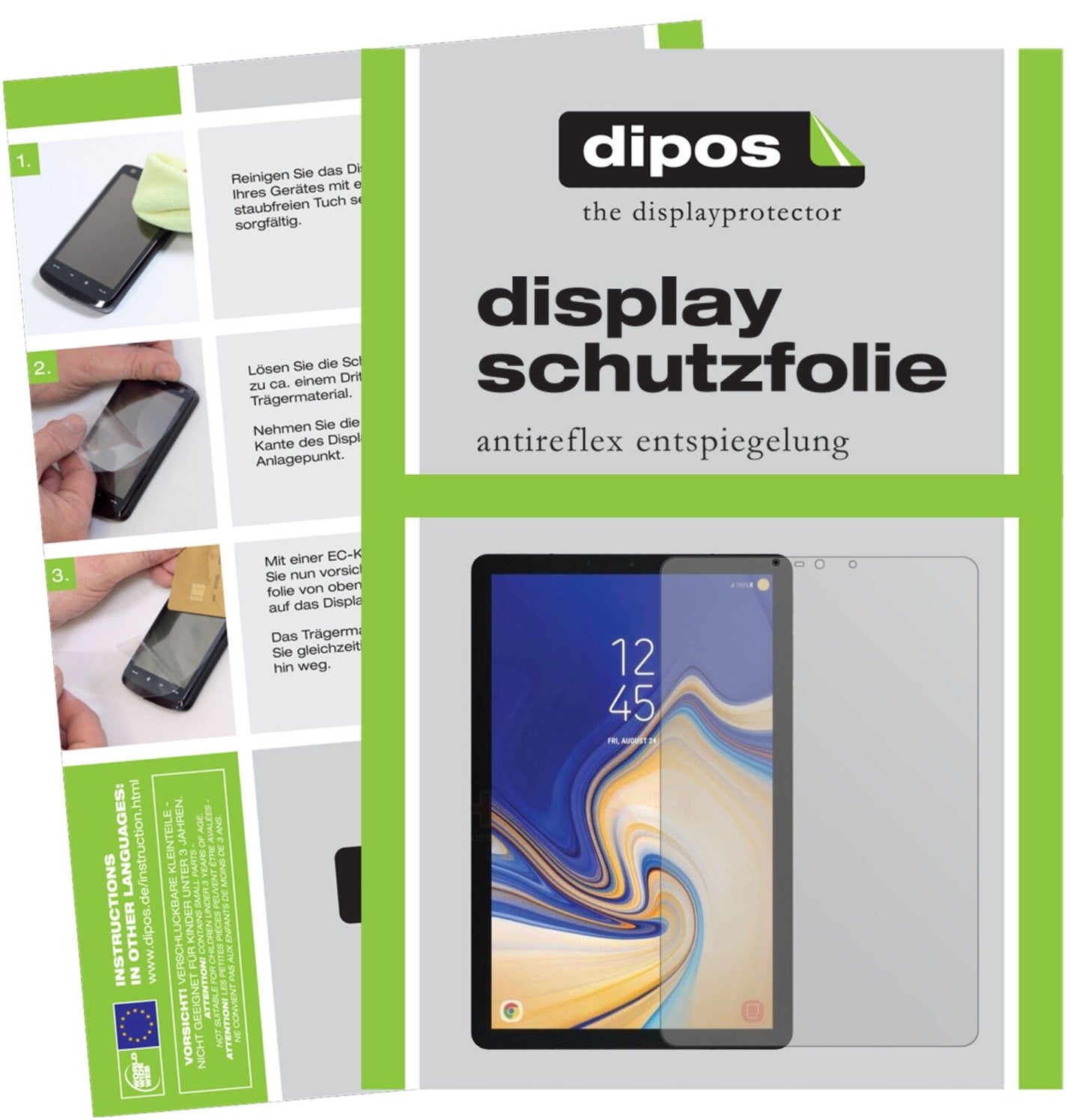 1x Schutzfolie matt für Samsung Galaxy Tab S4 Display-Schutzfolie
