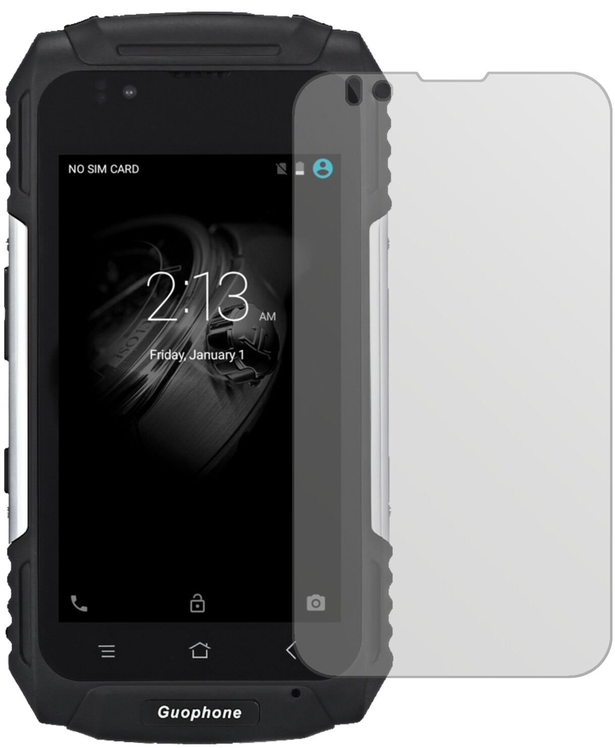 Matte Displayschutzfolie von dipos passend für Guophone V88, präziser Zuschnitt und blasenfrei montiert
