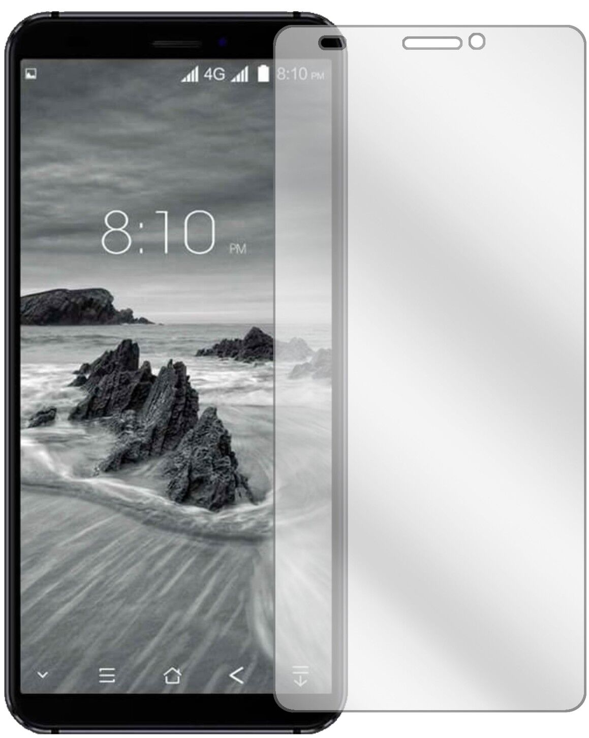 Klare Displayschutzfolie von dipos passend für Blackview S6, präziser Zuschnitt und blasenfrei montiert