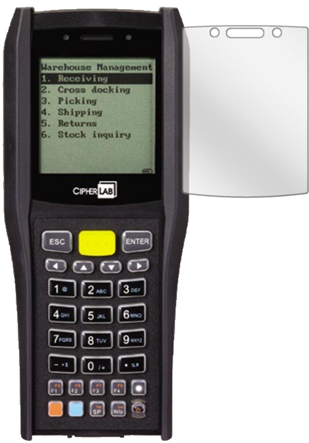 Klare Displayschutzfolie von dipos passend für Cipherlab 8400, präziser Zuschnitt und blasenfrei montiert