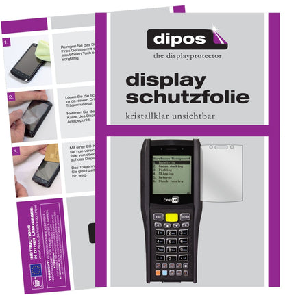 Cipherlab8400 mit aufgebrachter dipos Displayschutzfolie, glasklare Darstellung ohne Einschränkungen