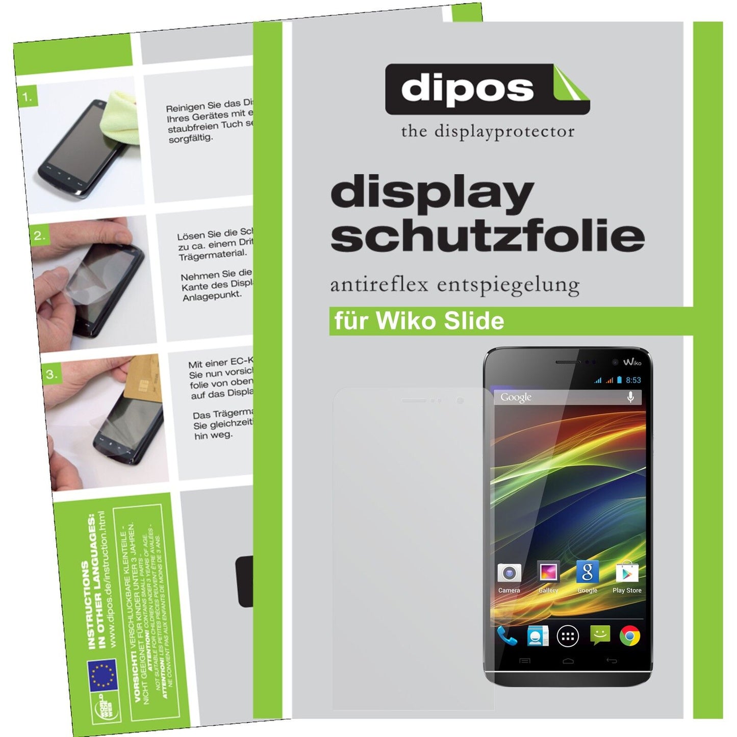 2x Schutzfolie matt für Slide Wiko Display-Schutzfolie