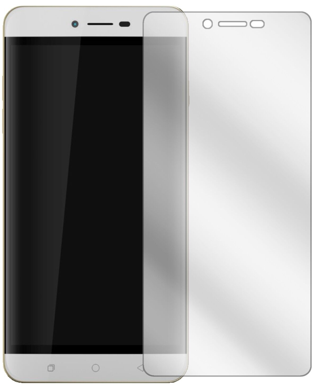 Klare Displayschutzfolie von dipos passend für Coolpad Torino R108, präziser Zuschnitt und blasenfrei montiert