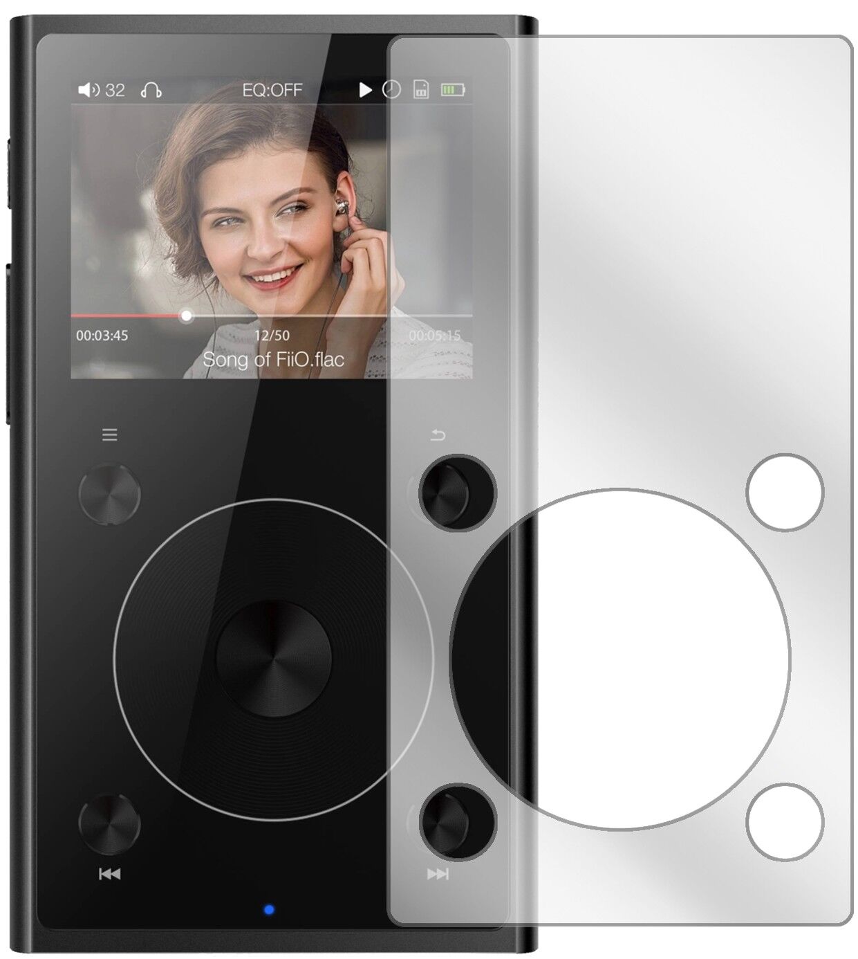 5x Schutzfolie klar für FiiO X1 II MP3-Player Display-Schutzfolie