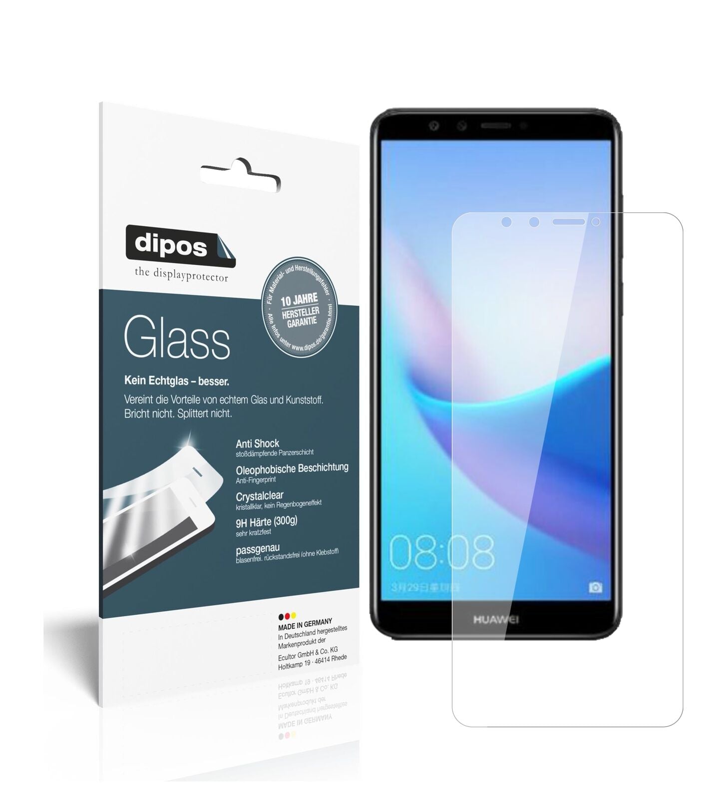 1x 9H Schutzfolie für Huawei Enjoy 8 Plus Panzerfolie