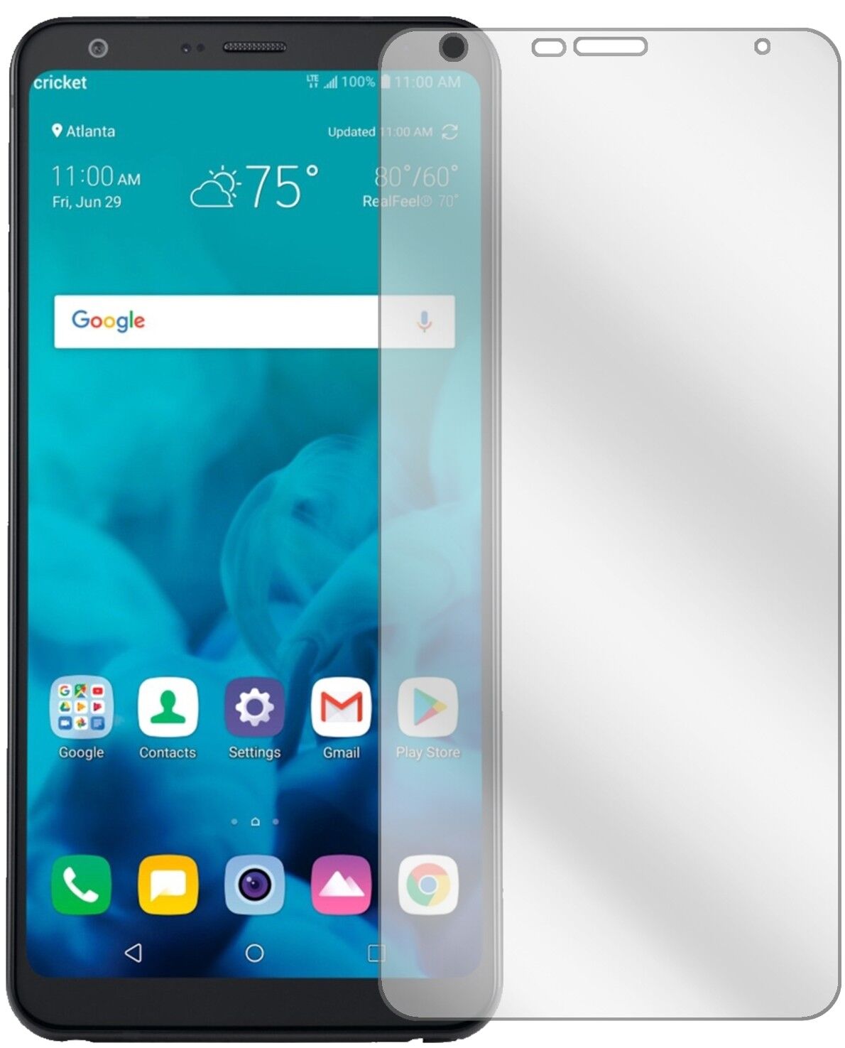 Klare Displayschutzfolie von dipos passend für LG Stylo 4, präziser Zuschnitt und blasenfrei montiert
