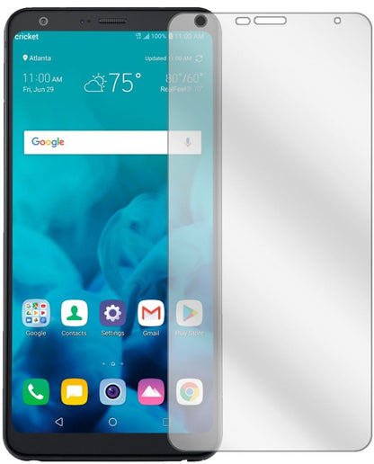 Klare Displayschutzfolie von dipos passend für LG Stylo 4, präziser Zuschnitt und blasenfrei montiert