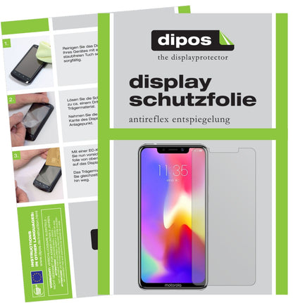MotorolaP30 mit aufgebrachter dipos Displayschutzfolie, die lästige Fingerabdrücke minimiert