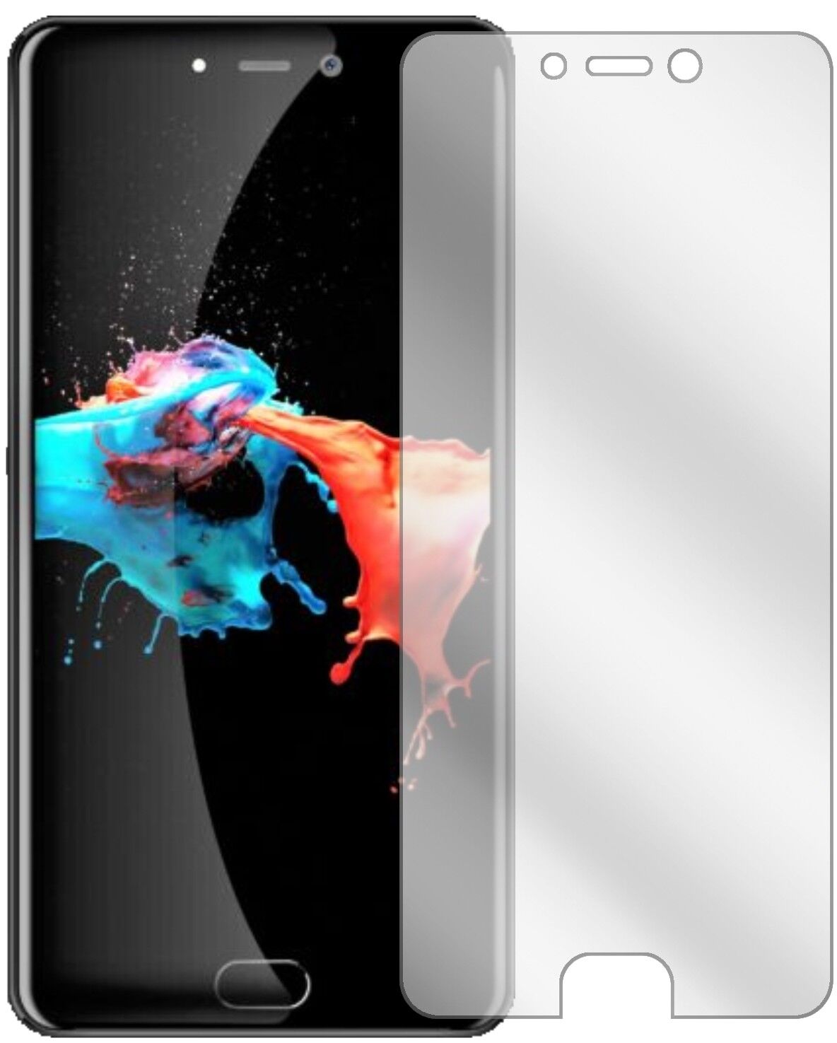 Klare Displayschutzfolie von dipos passend für Leagoo T5c, präziser Zuschnitt und blasenfrei montiert
