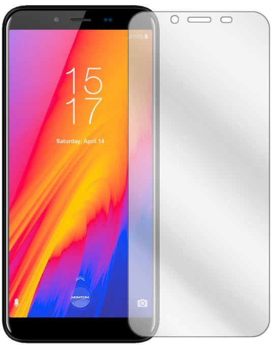 Klare Displayschutzfolie von dipos passend für HomTom S99, präziser Zuschnitt und blasenfrei montiert
