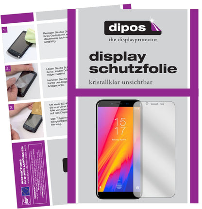 HomTomS99 mit aufgebrachter dipos Displayschutzfolie, glasklare Darstellung ohne Einschränkungen