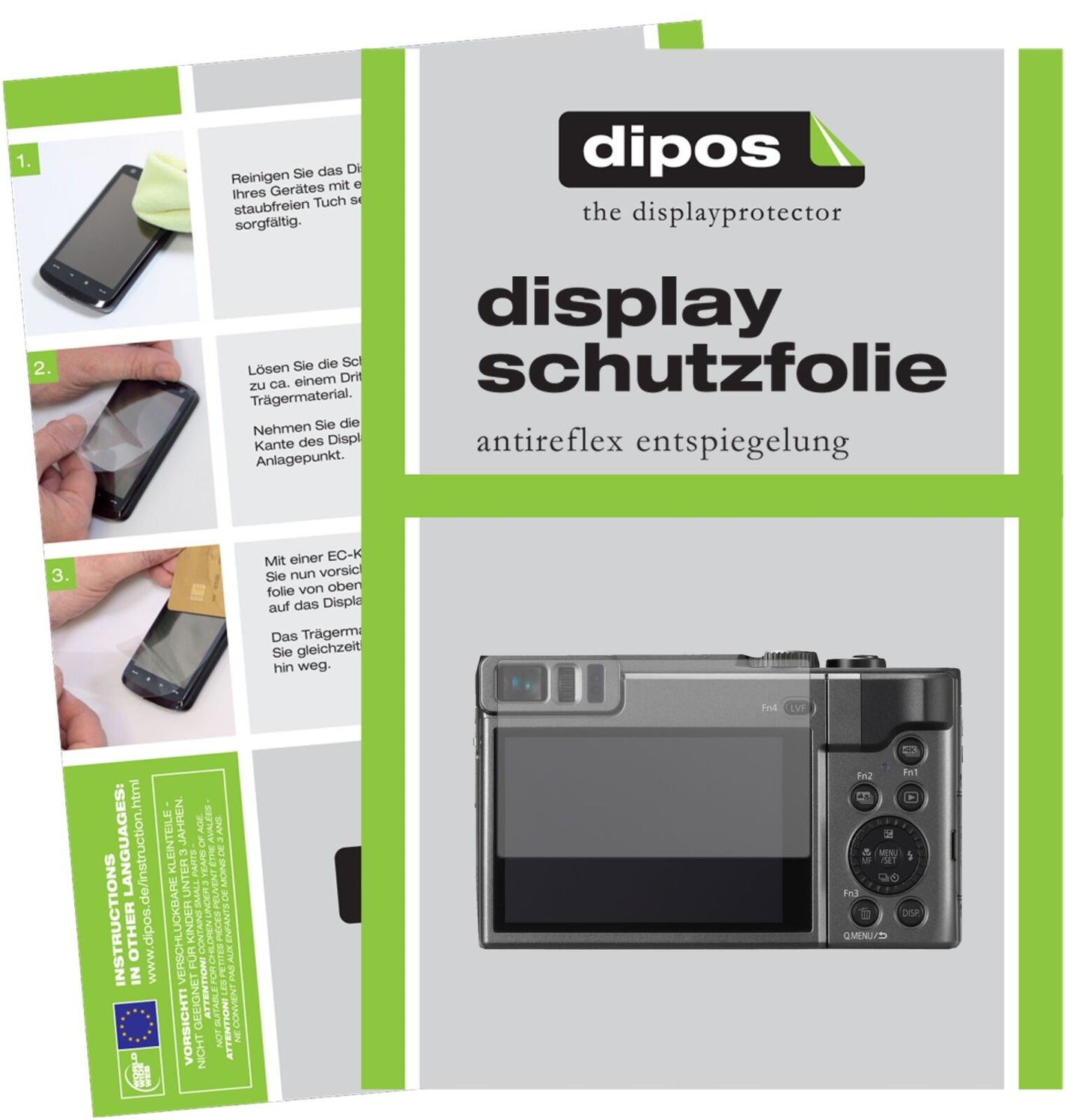 5x Schutzfolie matt für Panasonic Lumix DMC-TZ91 Display-Schutzfolie