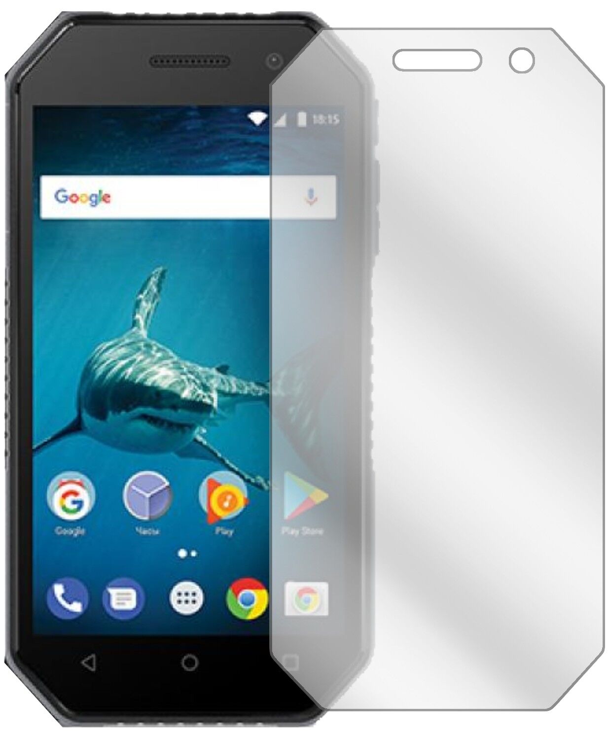 Klare Displayschutzfolie von dipos passend für BQ Mobile 4077 Shark Mini, präziser Zuschnitt und blasenfrei montiert