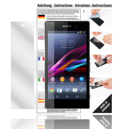 6x Schutzfolie klar für Xperia Z1 Sony Display-Schutzfolie