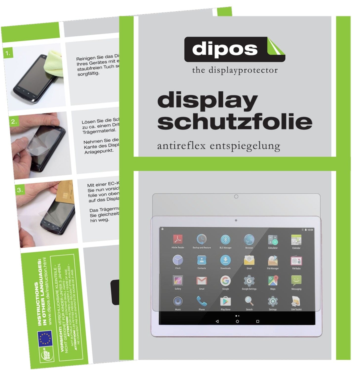 1x Schutzfolie matt für Sannuo 10.1 Zoll 3G Tab Display-Schutzfolie