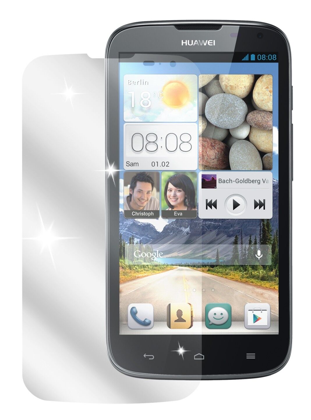 2x Schutzfolie klar für Ascend G610 Huawei Display-Schutzfolie
