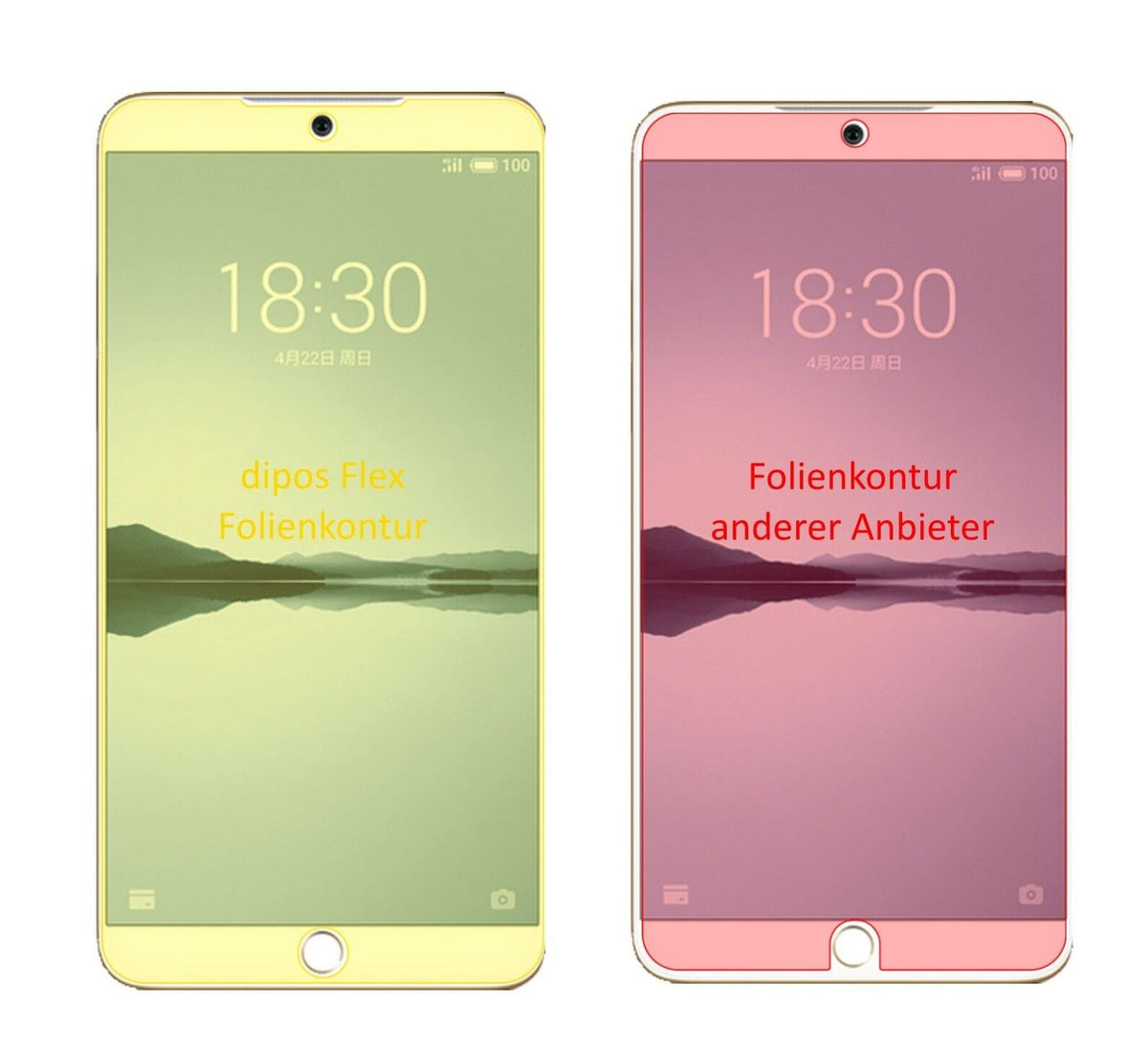 2x 3D Full Cover Schutzfolie für Meizu 15