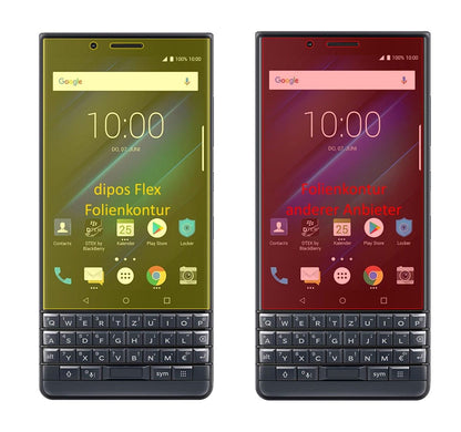 2x 3D Full Cover Schutzfolie für Blackberry Key 2 LE