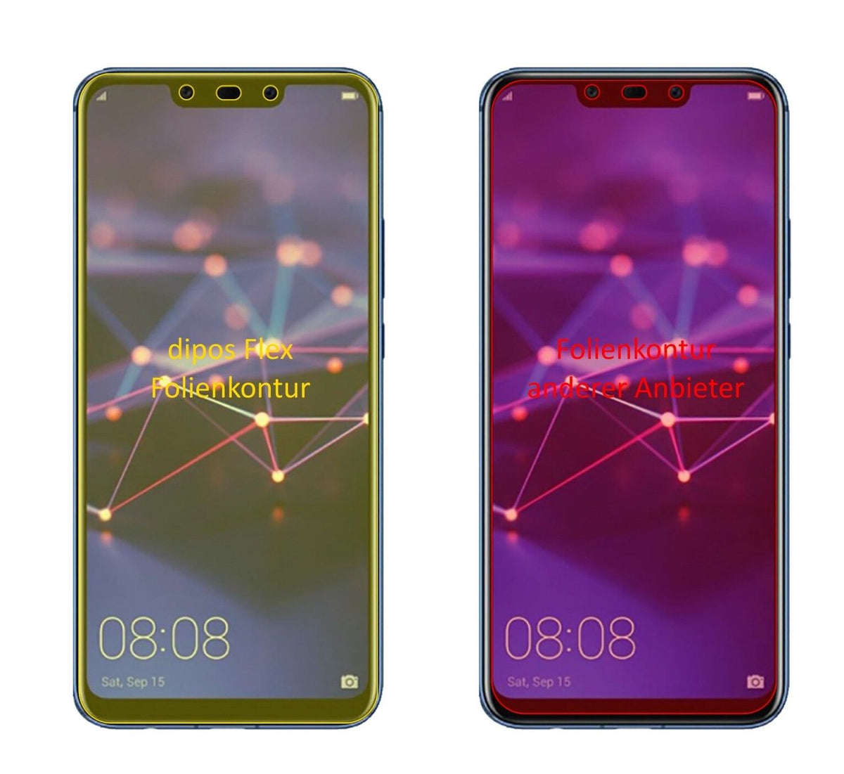 2x 3D Full Cover Schutzfolie für Huawei Mate 20 Lite