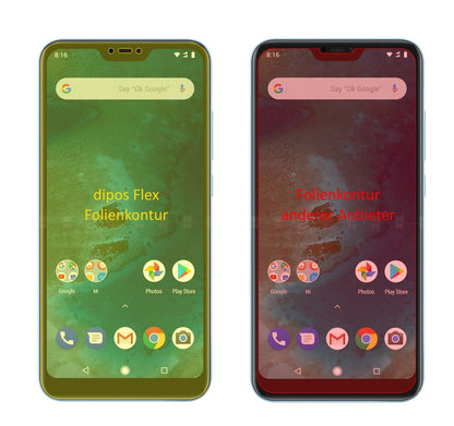 2x 3D Full Cover Schutzfolie für Xiaomi Mi A2 Lite