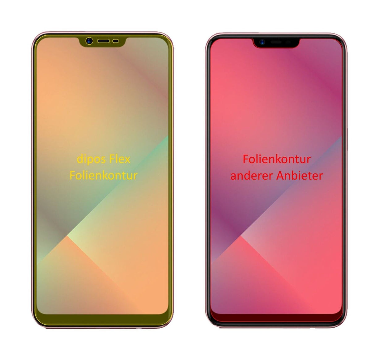 2x 3D Full Cover Schutzfolie für Oppo A5
