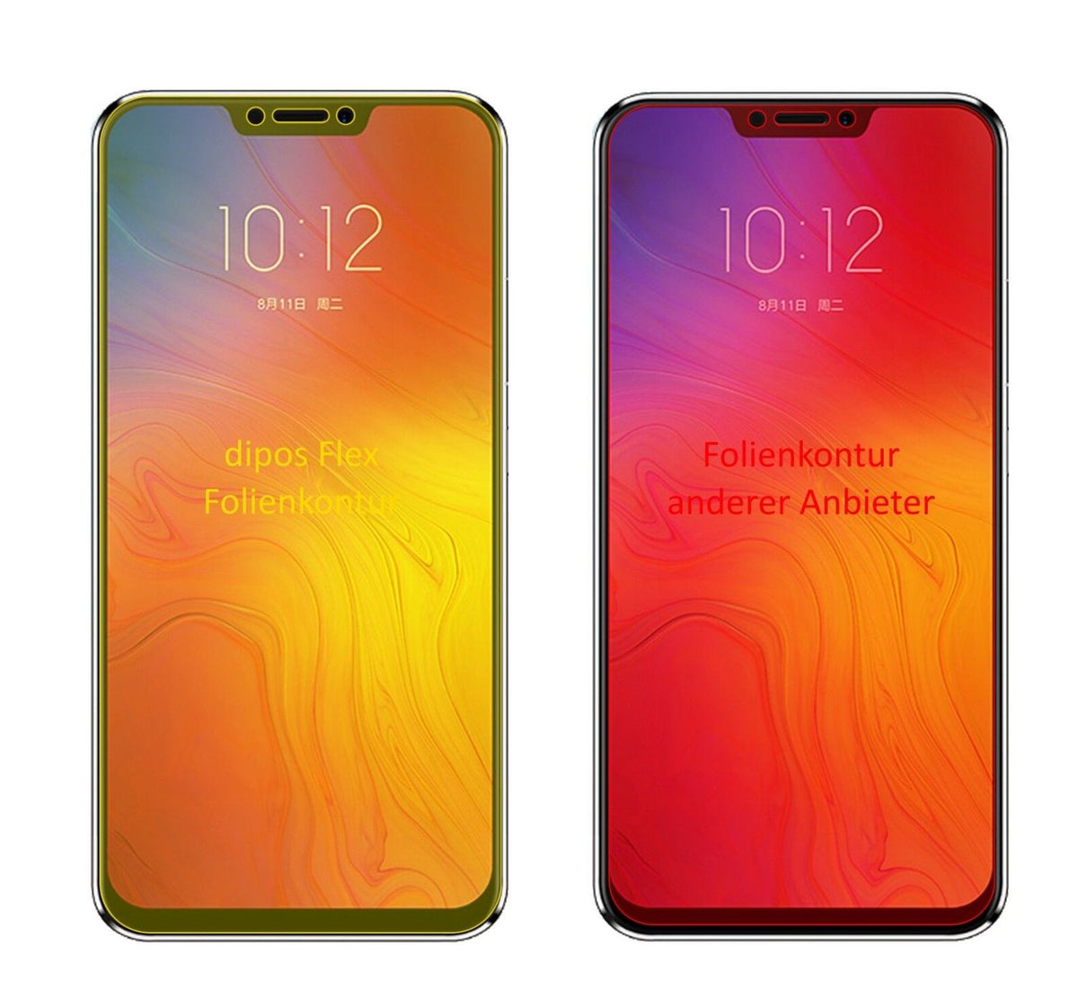 2x 3D Full Cover Schutzfolie für Lenovo Z5