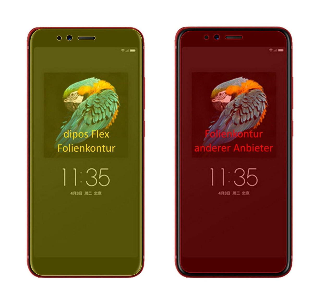 2x 3D Full Cover Schutzfolie für Lenovo S5 (2018)
