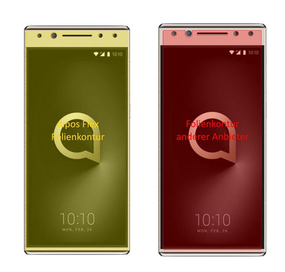 2x 3D Full Cover Schutzfolie für Alcatel 5