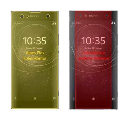 2x 3D Full Cover Schutzfolie für Sony Xperia XA2 Ultra