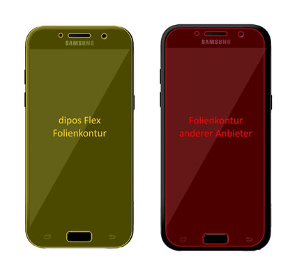 2x 3D Full Cover Schutzfolie für Samsung Galaxy A3 (2017)