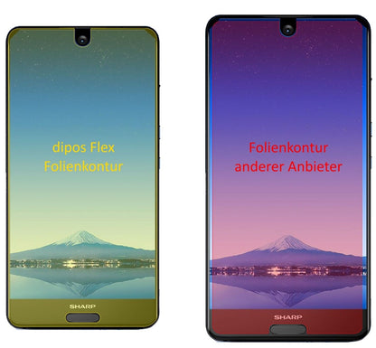 2x 3D Full Cover Schutzfolie für Sharp Aquos S2