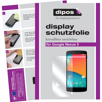 2x Schutzfolie klar für Google Nexus 5 LG Display-Schutzfolie