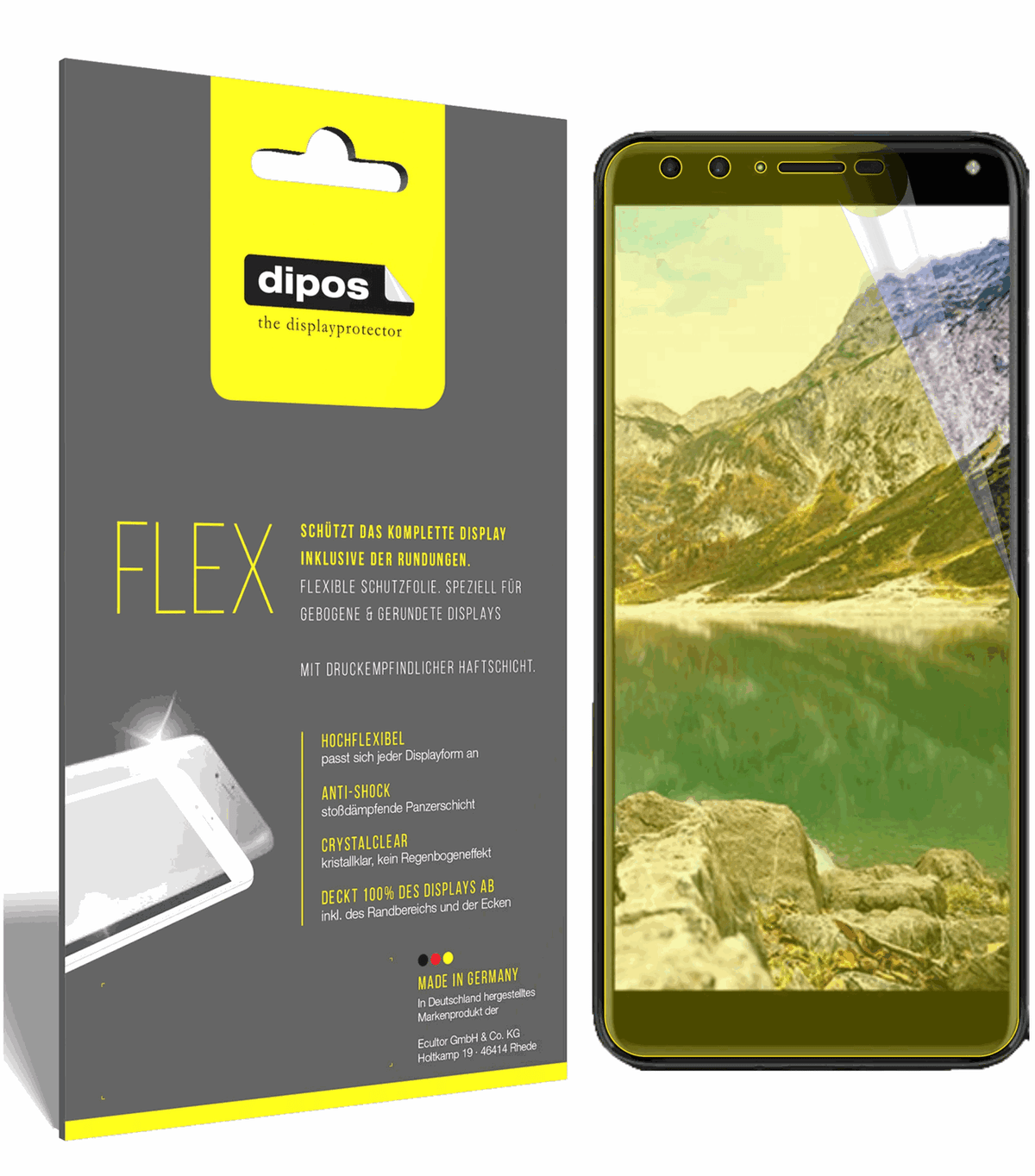 3x 3D Full Cover Schutzfolie für Cherry Mobile Flare S6 Plus