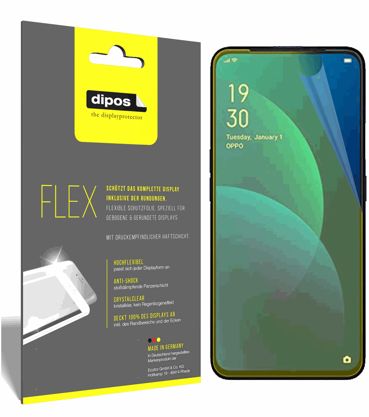 3x 3D Full Cover Schutzfolie für Oppo F11