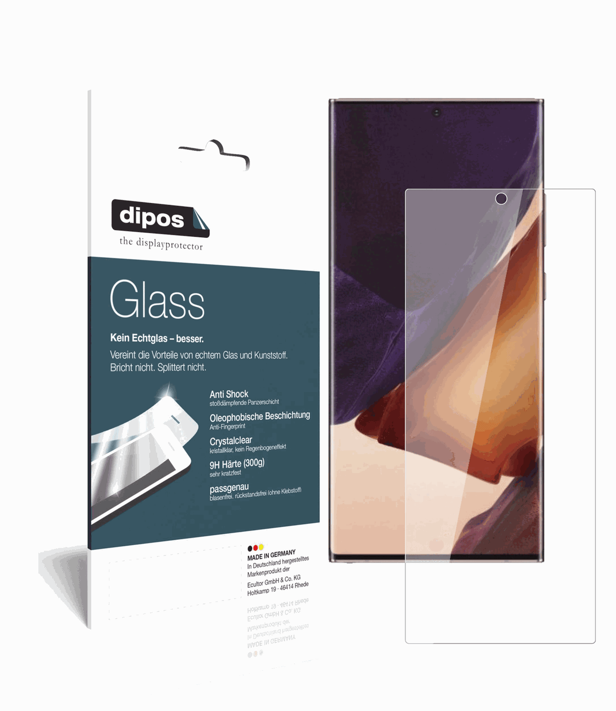2x 9H Schutzfolie für Samsung Galaxy Note 20 5G Panzerfolie (1x Vorderseite + 1x Rückseite)