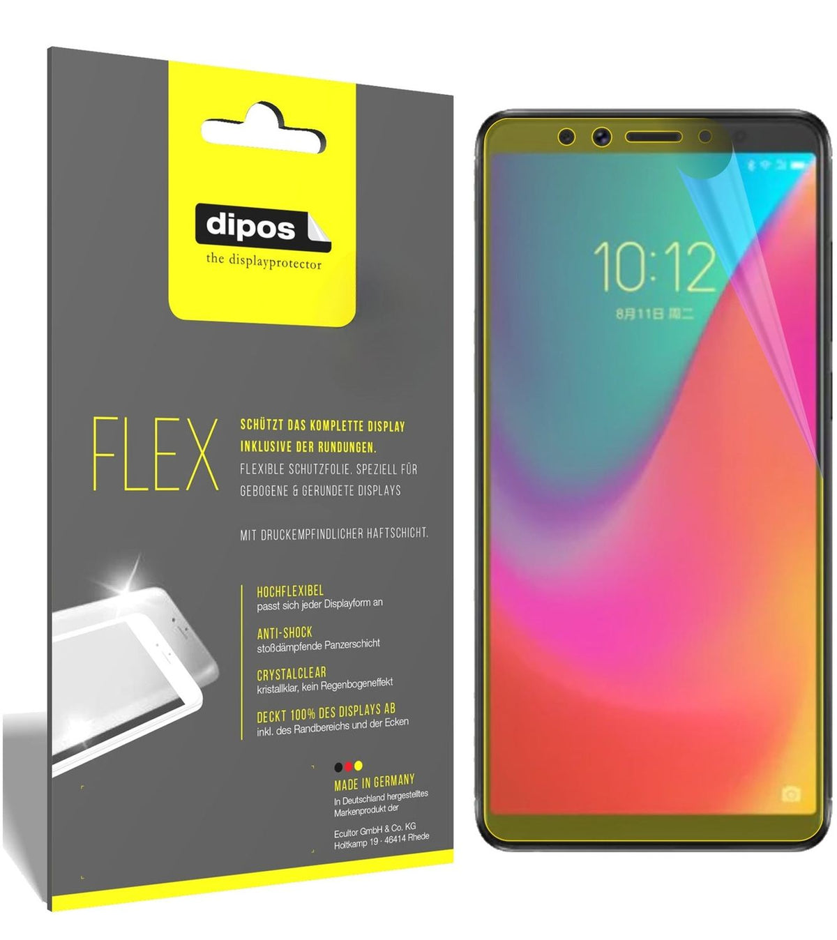 2x 3D Full Cover Schutzfolie für Lenovo K5 Pro